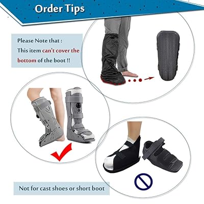 Buy Walking Boot Cover Orthopedic Medical Air Walker Boot Foot Cast Cover For Ankle Fracture Rain Winter Snow Boot Covers Women Men Waterproof Tall Boot Protector Reusable Accessories Black Online In Taiwan