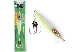 LITTMA Slow Pitch Jigs - Butterfly Vertical Speed Lure, Flat Fall Saltwater Fishing Jigs, Sinking Lead Metal, Glow Artificial Baits for Jigging