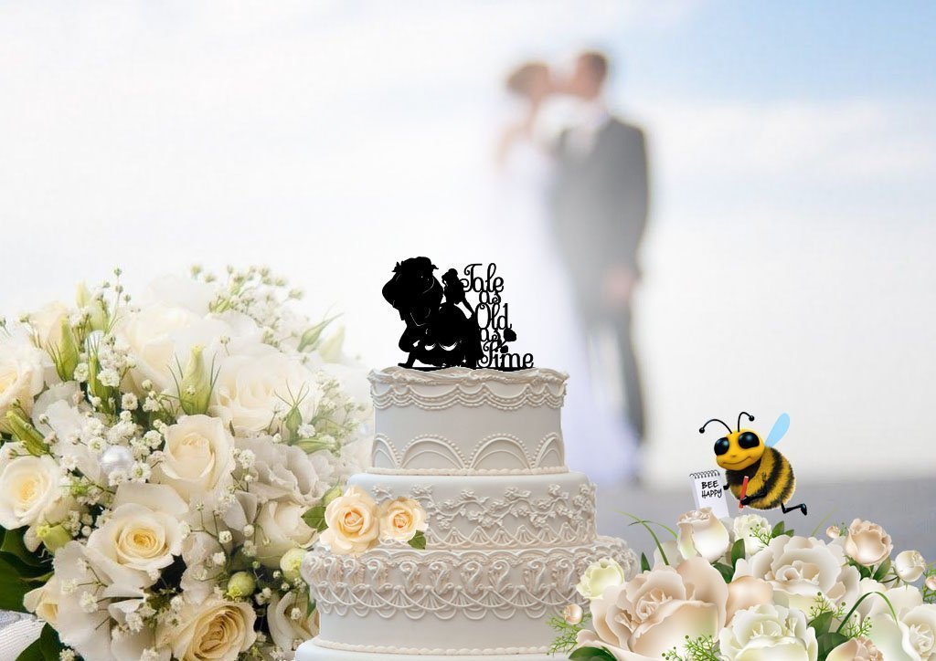 Beauty And Her Beast Tale As Old As Time On Side Wedding Cake Topper Home Kitchen Kolenik Kitchen Dining Beauty And Her Beast Tale As Old As Time On Side Wedding Cake Topper Home Kitchen Kolenik Kitchen Dining