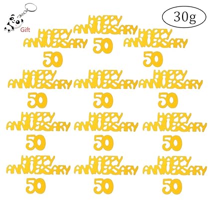 Nuosen 50th Golden Wedding Anniversary Party Table Decorations