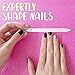 Glass Nail Files for Acrylic Nails, Crystal Nail File with Case- Premium Beauty Nail Filer by Bona Fide Beauty