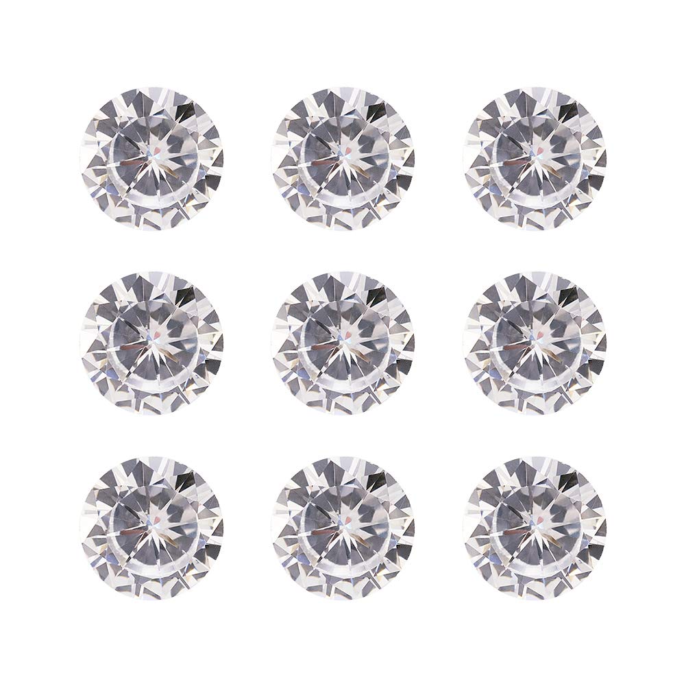 Craftdady 20pcs 5mm Clear Cubic Zirconia Stone Loose CZ Rhinestone Faceted Cabochons for Earring Bracelet Pendants Jewelry DIY Craft Making