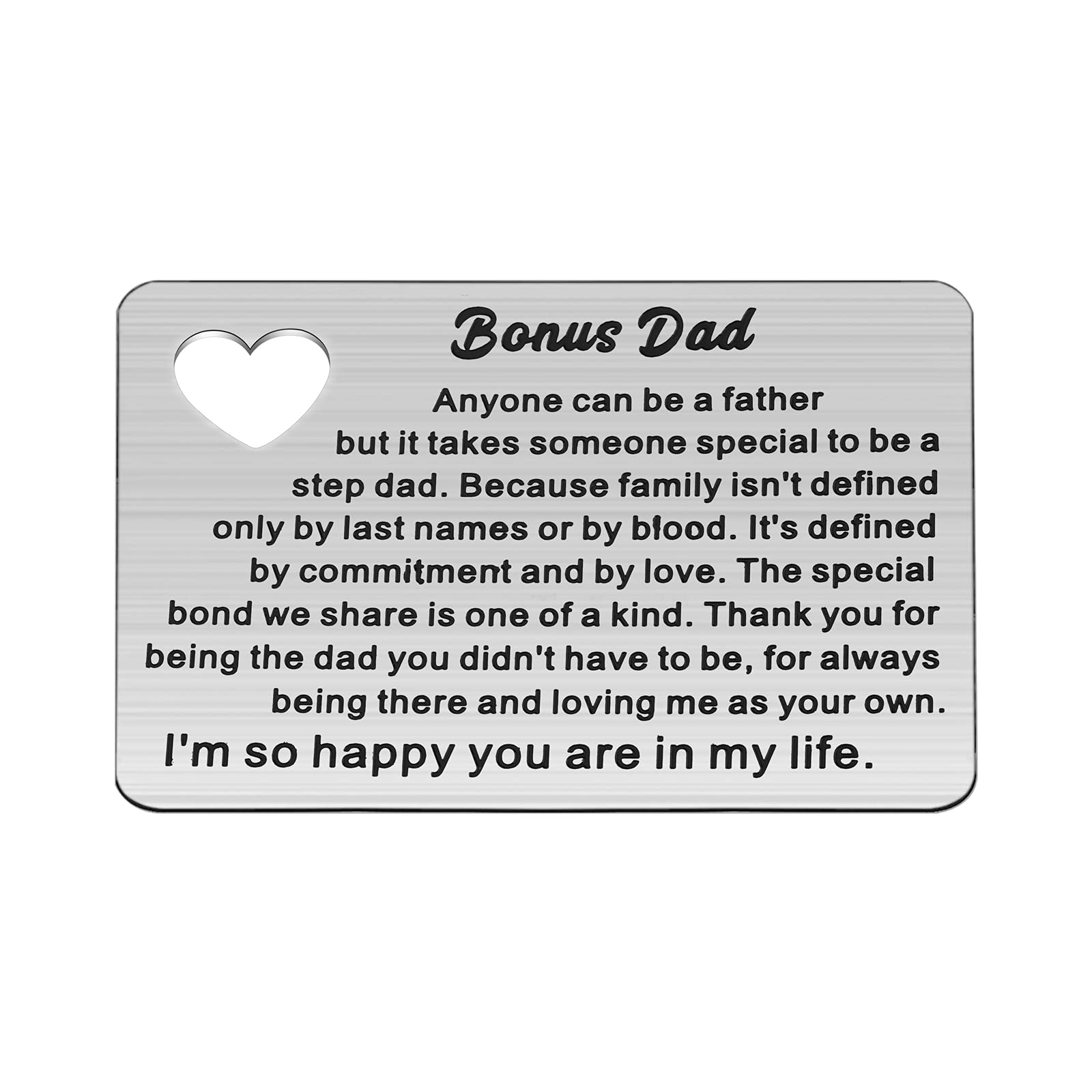 NOBRAND MYOSPARK Bonus Dad Keychain Stepdad Stepfather Gift Thank You For Loving Me As Your Own Keychain Bonus Dad Gifts from Stepdaughter Stepson (Bonus Dad WC)