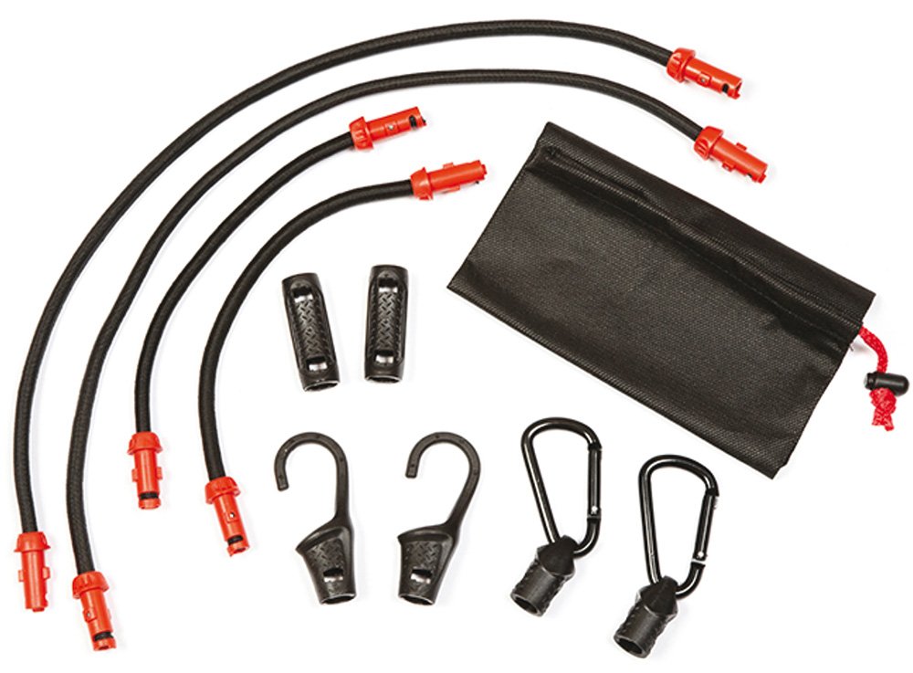 Ring RLS10 Bungee Clic 10 Piece Set - Adjustable Load Securing Bungee Set with Interchangeable Connectors, for DIY, Camping, Travel, Trade and More