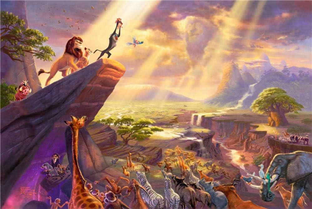 DOORLV Jigsaw Puzzles Wooden 1000 Pieces Of Adult Jigsaw Puzzles Game Kids Puzzle Toys Home Decoration Landscape Lion King & Birthday Gifts