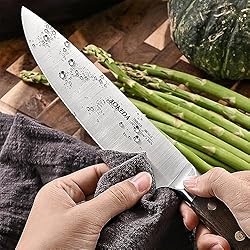 AOKEDA 7-Piece Kitchen Knife Set with Block, High