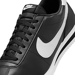 NIKE Men's Cortez Shoes, Black/White, 10