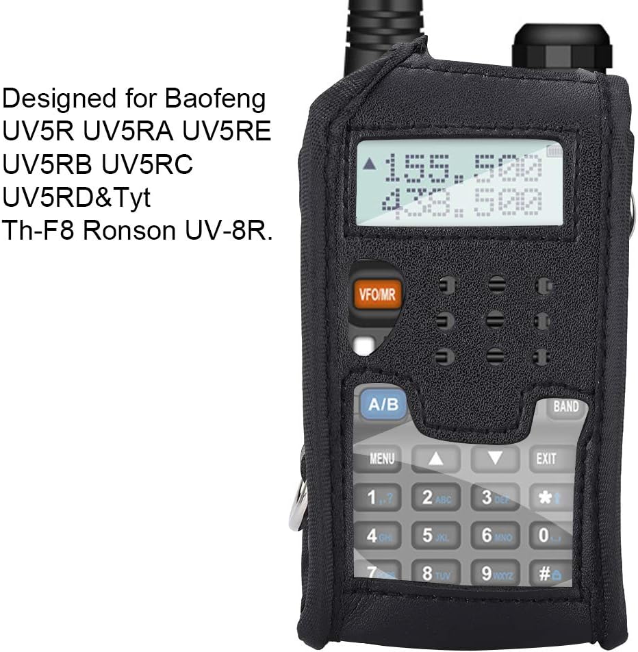 Radio Holster, Walkie Talkie Leather Case Cover Two-Way Radio Shell for UV5R UV5RA UV5RE UV5RB UV5RC UV5RD&Tyt Th-F8 Ronson UV-8R - Image 5
