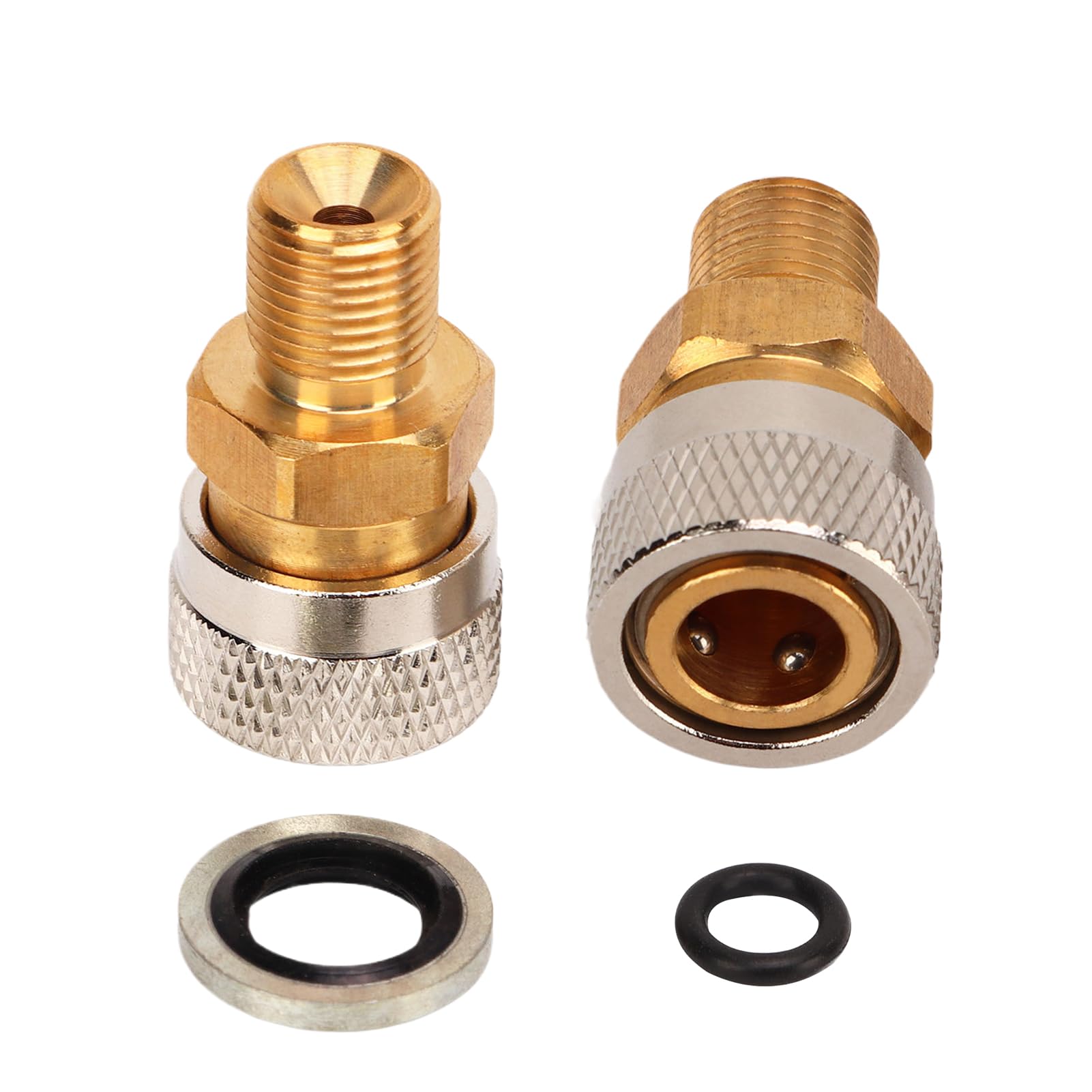 1/8 Inch BSP Quick Release Coupler, 1/8 BSP Quick Connector PCP Airline Fittings, Snap on Connector for PCP Air Rifles, Quick Connect Coupler Charging Adapter Kit Female Socket Coupler Accessories