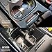 LIGHTKOREA Aluminum Hairline Two Block Cup Holder Console Plate Accessories 2P for Hyundai Veloster 2012 2017 (Silver & Black Plate)