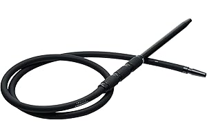 MATA LEON Hookah Hose Set Shisha Purge Hose Necessary Accessories for Multi-Hoses 5ft Surgical Silicone Aluminum Handle with Extra Long Hose Plug Anti-Kinking Spring(2pack)