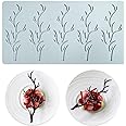 TUKE Tuile Mold 3D Branch Molds Silicone Tuile Fondant Molds Hollow Candy Lace Silicone Molds for Baking, Polymer Clay, Sugar Craft Dessert Cupcake Cake Decorating (Branch_9.52x4.92x0.12inch)