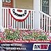 Anley US National Pleated Fan Flag, 1.5x3 ft American Bunting Flag Patriotic Stars & Stripes - Sharp Color and Fade Resistant - Canvas Header and Brass Grommets - United States 1.5 x 3 Feet Half Fan Banner