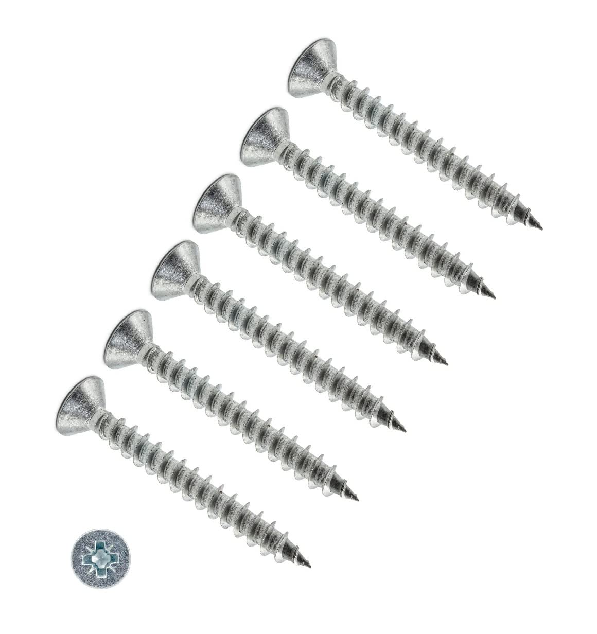TERF® 3.5mm X 30mm Pozi Flat Double Countersunk Stainless Steel A2 (304) Screws For PVCu Wooden Timber Chipboard MDF and General Purpose Use Screw Size 3.5 X 30mm (No. 6 X 1.2) - Pack of 50