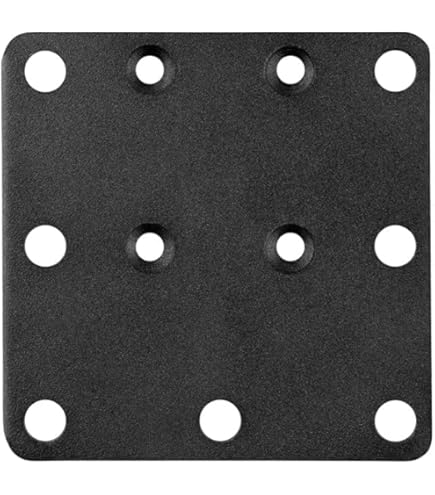 Universal Metal Alloy Bracket Plate For Ham CB Radio Garmin GPS Fish Finder Vehicle Mounting Plate For Industry Standard Diamond 2 AMPS 4 Hole Pattern Mount