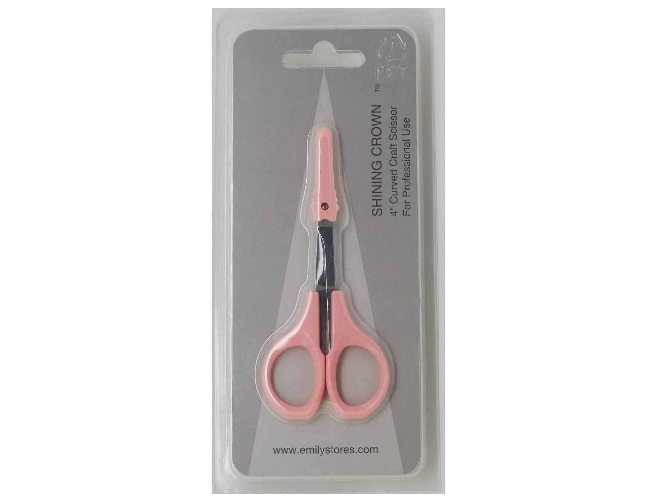 EMILYSTORES 4 Inches Curved Craft Scissors For Eyebrow Eyelash Extensions Stainless Steel 1PC: Beauty