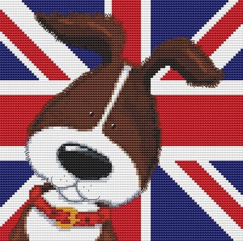 Harry Friends Brown Dog Cross Stitch Kit