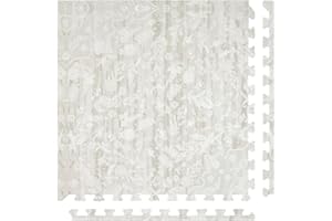 House of Noa Baby Play Mat – 4x6 Laurel Emile – Set of 6 Tiles – Cushioned EVA Foam Play Mat for Floor, Soft Interlocking Baby Crawling Mats for Hard Floors