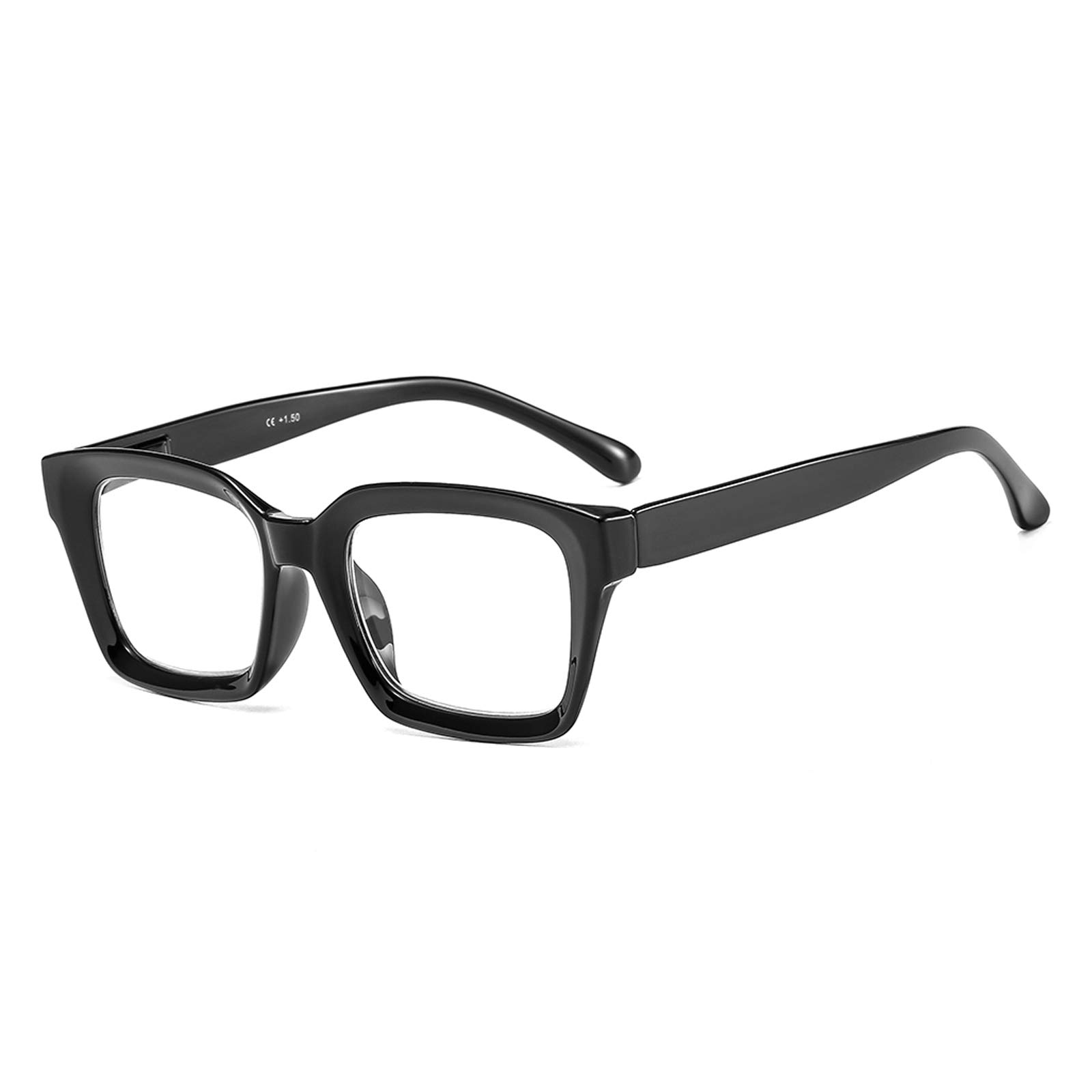 Suertree Reading Glasses,Computer Glasses Fashion Comfortable Glasses for Reading Multicolor Large Glasses Frames Spring Hinge Reader Aided Eyeglasses for Men Women BM541