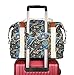 Malirona Ladies Women Canvas Travel Weekender Overnight Carry-on Shoulder Duffel Tote Bag Bohemian Flower