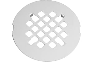 Artiwell 4-1/4” OD Snap-in Shower Drain Cover, Round Shower Drain Strainer Grid, Replacement Cover, Designed for Long-Lasting(Chrome Plated)