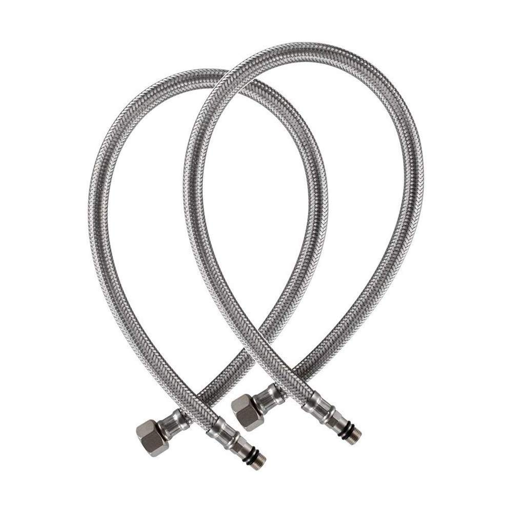 Weirun Monobloc Mixer Tap Connector M10 x 1500mm 1/2 BSP Flexible Hose Pipe Tap Tails for MonoBlock Basin Kitchen Sink Taps, 2 Pcs