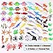JVIGUE Ocean Sea Animals Figures, 68 Pack Mini Plastic Sea Creature Toy Set, Fish Bath Pool Toys, Deep Underwater Life Creatures Gift for Kids Cupcake Topper Party Favors