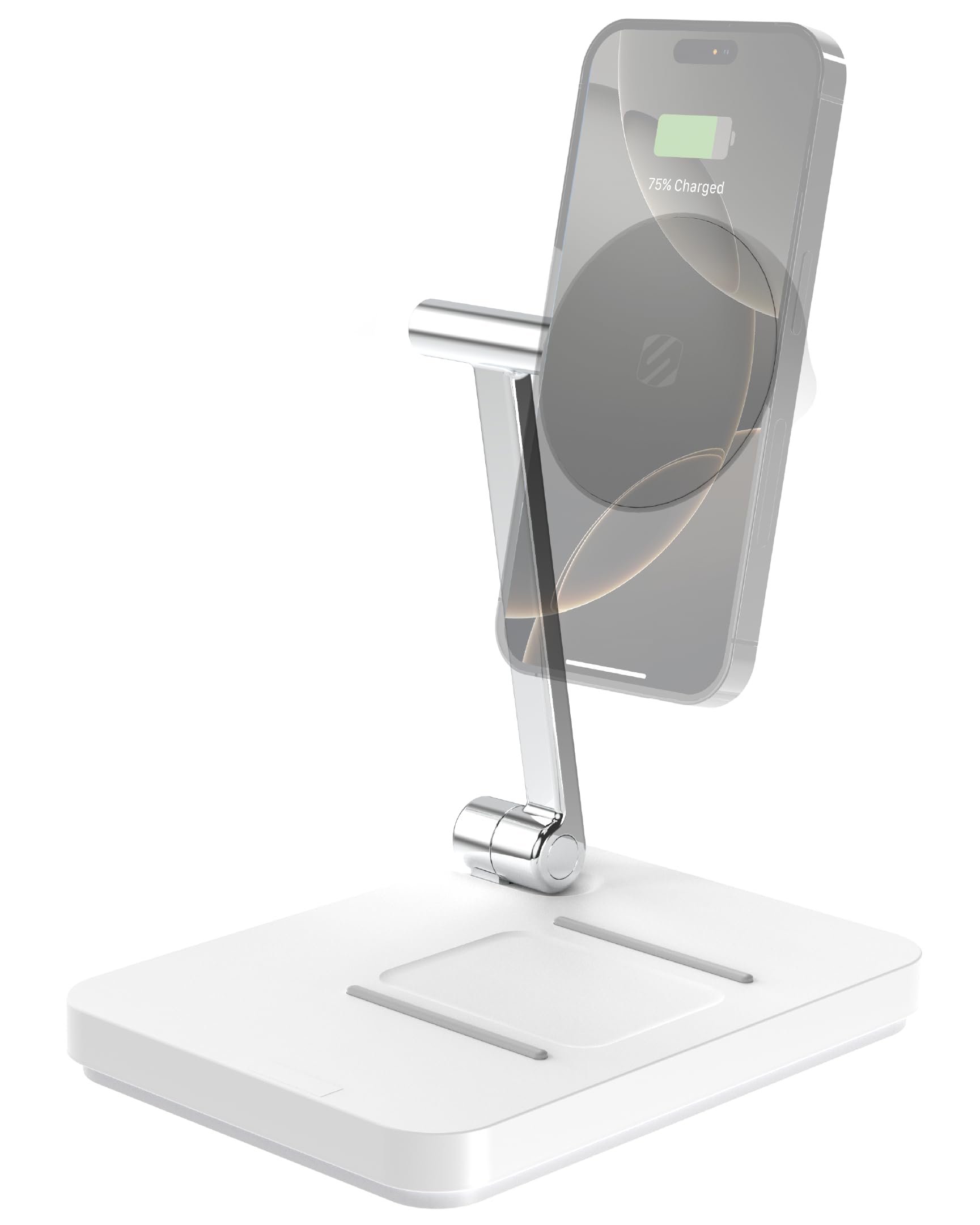 Photo 1 of Scosche MSQSWT MagicMount Base MS Foldable Fast Wireless Charging Station for Desk, Phone Charger for MagSafe iPhone 16/15/14/13/12/AirPods Pro with Apple Watch Charger Stand (Watch Charger Not Incl.)