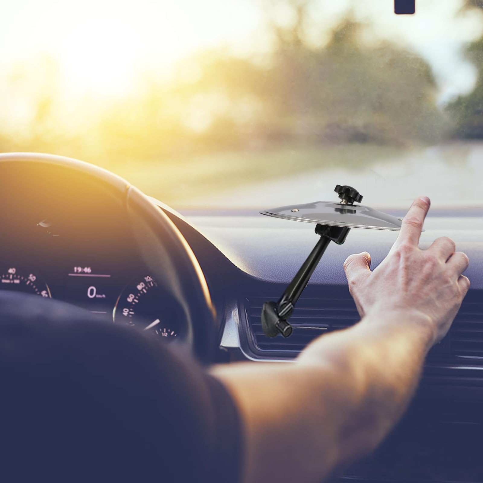 Car Cymbal Air Vent, Car Crash Cymbal, Mini Drum Funny Musical Instrument Gadget, Drumming Fun for Drummer and Music Enthusiasts