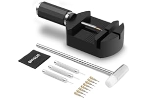 BYNIIUR Watch Link Removal Kit, Watch Adjustment Tool Kit, Watch Band Sizing Tool for Bracelet Adjustment, Watch Pin Strap Removal Tool, Watch Resizing Kit with Watch Pin Remover, Watch Link Pin Punch, Hammer
