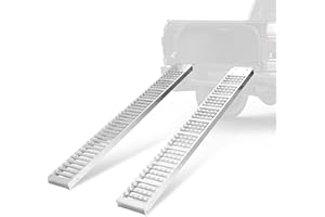 Rockland 72" x 9" Steel Truck Ramps, 1000 LBS Capacity, Portable Trailer Ramps for Motorcycles, Ebikes, Dirtbikes and ATVs, Heavy Duty Loading Ramps Ideal for Trailer Pickup Truck, 2 Pcs