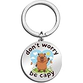 Cxulquvs Capybara Gifts Funny Capybara Keychain Cute Capybaras Stuff Cute Capybaras Accessories for Women Friends Unique Birthday Gifts for Women Capy Lovers