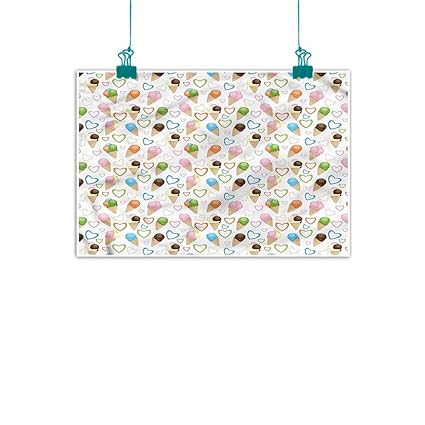 Amazon Com Anzhutwelve Ice Cream Kitchen Wall Decor W 16 X L 12