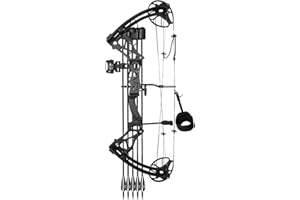 MOTION ZEUS Lightweight Compound Bow Package Fully Adjustable for Adults and Teens,23.5"-31" Draw Length,0-70LBS Draw Weight,Up to 320 FPS,Limbs Made in USA,Hunting Bow Archery Set