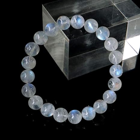 Amazon Co Jp レインボー ムーンストーン ブレスレット メンズ レディース 9mm スリランカ産 a 6月 誕生石 天然石 1点もの ホーム キッチン