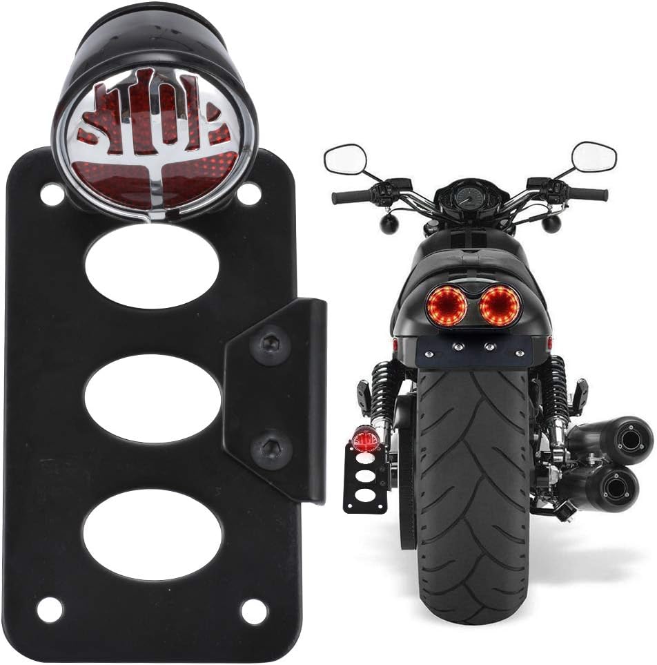 ANCLLO Motorrad Kennzeichenhalter - Universal Halterung Seitlich 1,9cm