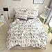 VM VOUGEMARKET Feather Duvet Cover Set Queen,3 Pieces Lightweight Colorful Cotton Bedding Set with Zipper Closure White Comforter Cover for Girls-Full/Queen,Feather