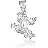 925 Sterling Silver Frog Charm Pendant