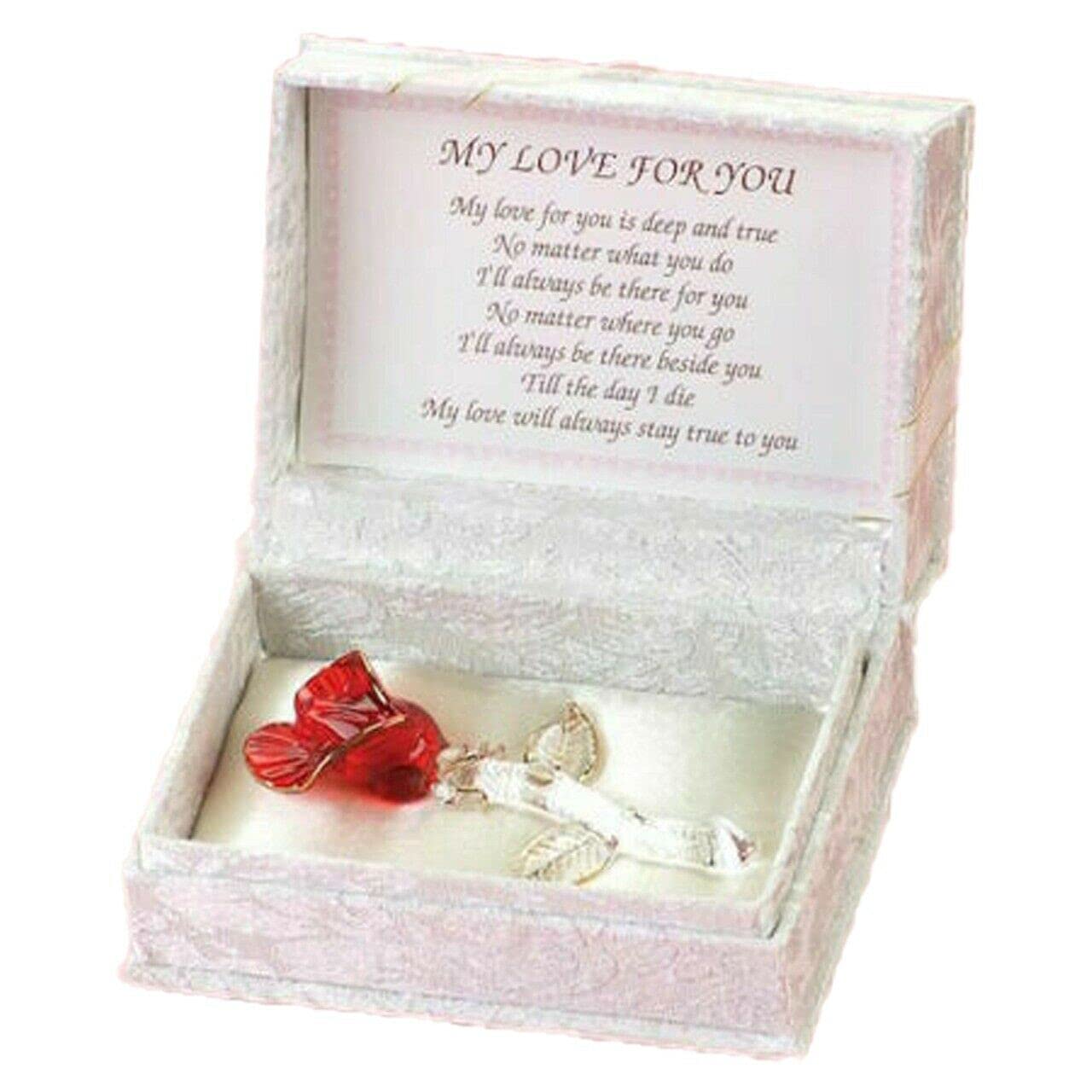 SAFRI Red Rose Romantic Gift For Her Him Husband Wife GirlFriend Boyfriend Fiance Present Valentiens Day Birthday Wedding Anniversary (White Rose Box)