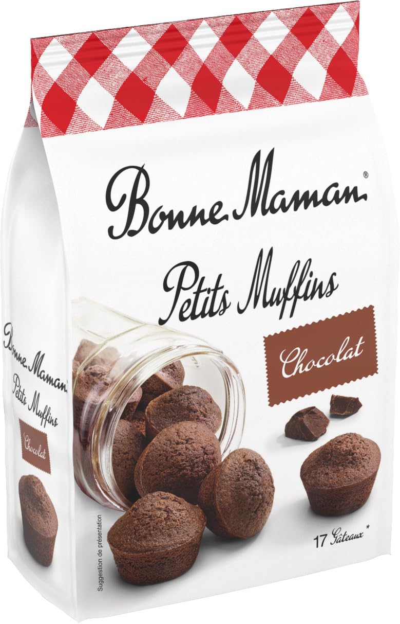 Bonne Maman - Small Chocolate Muffins - Petits Muffins au Chocolat - 17 Pieces - 235g