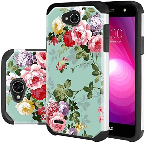 LG X Power 2 Case, LG X Charge Case, LG Fiesta LTE Case, Linkertech Heavy Duty Protection and Hybrid Shock Absorption Dual Layer Protector Case Cover for LG K10 Power / LG LV7 (Peony)