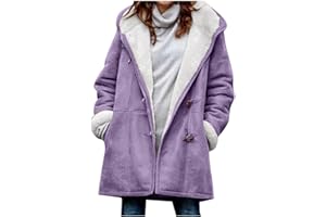 JIEMUXIU Womens Fuzzy Fleece Jacket Solid Fuzzy Lined Sherpa Winter Coat Casual Fall Warm Outwear Clothes
