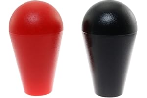 Maxmoral 2pcs Arcade Ellipse American Style Joystick Topball Handle Arcade Ball Top Replacement Accessories for Arcade1up Cabinet Red Black