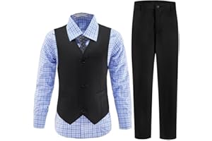 QISUMA Boys Suits Toddler Formal Suit Set Kids Ring Bearer Outfit for Teen Boys Wedding Tuxedo Communion Dress Clothes