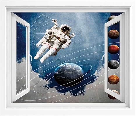 Amazon 宇宙空間の装飾 絵画風 壁紙ポスター 風景 景色 180x140 Cm 幾何学図形を含む惑星の円海王星アストラルロケットヴィンテージプリント 風景 景色 おしゃれ ウォールステッカー 多用途なシール Diyシール マルチ ウォールステッカー オンライン通販