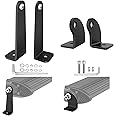 2 Pack Light Bar Brackets, SWATOW INDUSTRIES Single Row LED Light Mounts Universal Straight or Curved Light Mounting Brackets Side-Mounted Bracket for Truck Pickup ATV UTV