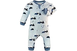 ZIPPYJAMZ Baby Sleepers, Organic GOTS Cotton, Footless Pajamas with Inseam Zipper
