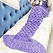 Mermaid Tail Blanket Crochet and Mermaid Blanket for Adult Teens, Super Soft All Seasons Sleeping Blankets
