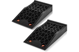 VANICAL 2PCS Low Profile Car Ramps for Lift and Jack Support, Portable Vehicle Tires Wheels Car Ramp for Garage