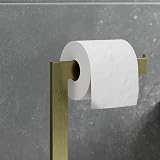 Architeckt Brushed Brass Freestanding Toilet Roll Holder view 3
